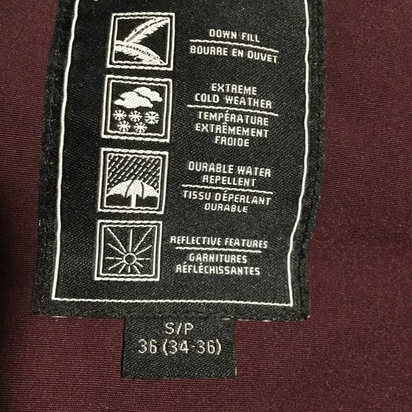 Alpine Tek down filled maroon color size small for extreme cold weather - Picture 6 of 10